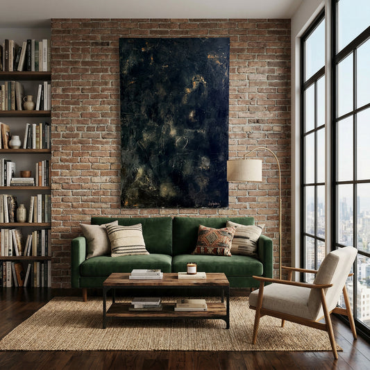 Dark painting in a loft