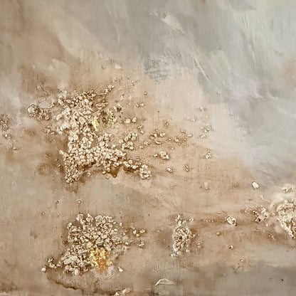 Close-up of a textured surface with gold specks